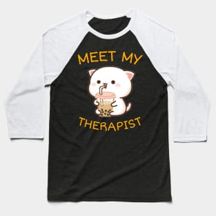 My Cat Is My Therapist Graphi Baseball T-Shirt